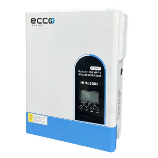 Ecco 6.2kW / 6.2kVA 48V Pure Sine Wave Hybrid Inverter (120A MPPT, Dual AC Output)